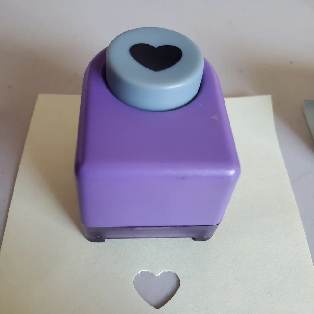Purple Heart Paper Punch Scrapbooking Craft Tool Small Shape Cutter